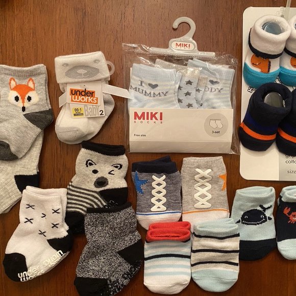 Other - Baby Boy 0-3 3-6 Months Socks Bundles